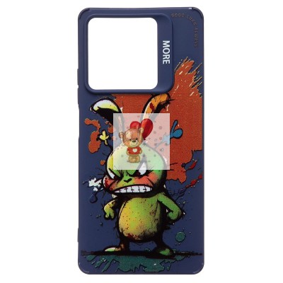 Чехол-накладка для Xiaomi Redmi Note 13 5G Global (заяц) (темно-синий) - SC335