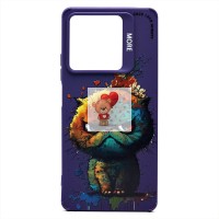 Чехол-накладка для Xiaomi Redmi Note 13 5G Global (кот) (фиолетовый) - SC335 Чехол-накладка для Xiaomi Redmi Note 13 5G Global (кот) (фиолетовый) - SC335