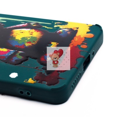 Чехол-накладка для Xiaomi Redmi Note 13 5G Global (медведь) (темно-зеленый) - SC335