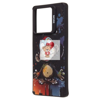 Чехол-накладка для Xiaomi Redmi Note 13 5G Global (обезьяна) (черный) - SC335