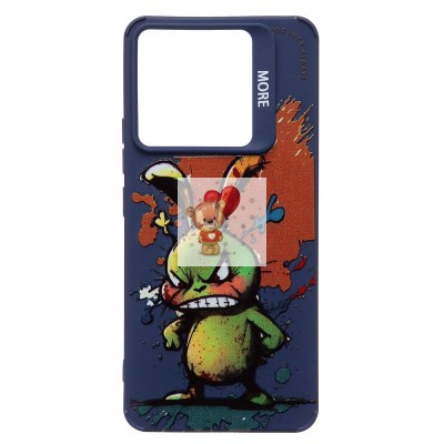 Чехол-накладка для Xiaomi Redmi Note 13 Pro 5G (заяц) (темно-синий) - SC335 Чехол-накладка для Xiaomi Redmi Note 13 Pro 5G (заяц) (темно-синий) - SC335