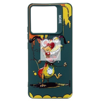 Чехол-накладка для Xiaomi Redmi Note 13 Pro 5G (собака) (темно-зеленый) - SC335 Чехол-накладка для Xiaomi Redmi Note 13 Pro 5G (собака) (темно-зеленый) - SC335