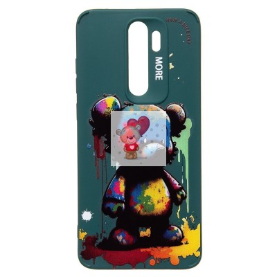 Чехол-накладка для Xiaomi Redmi Note 8 Pro (медведь) (темно-зеленый) - SC335