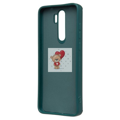 Чехол-накладка для Xiaomi Redmi Note 8 Pro (медведь) (темно-зеленый) - SC335