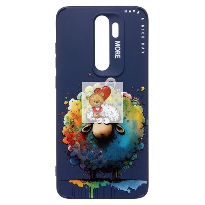 Чехол-накладка для Xiaomi Redmi Note 8 Pro (овечка) (темно-синий) - SC335