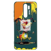 Чехол-накладка для Xiaomi Redmi Note 8 Pro (собака) (темно-зеленый) - SC335