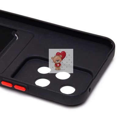 Чехол-накладка для Honor 200 lite (черный) - SC337 с картхолдером Чехол-накладка для Honor 200 lite (черный) - SC337 с картхолдером