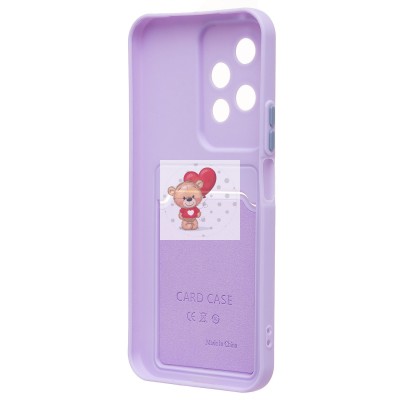 Чехол-накладка для Honor 200 lite (светло-фиолетовый) - SC337 с картхолдером