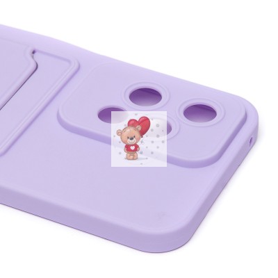 Чехол-накладка для Honor 200 lite (светло-фиолетовый) - SC337 с картхолдером