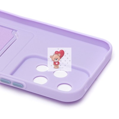 Чехол-накладка для Honor 200 lite (светло-фиолетовый) - SC337 с картхолдером