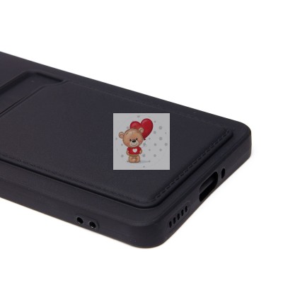 Чехол-накладка для Honor 200 Pro (черный) - SC337 с картхолдером