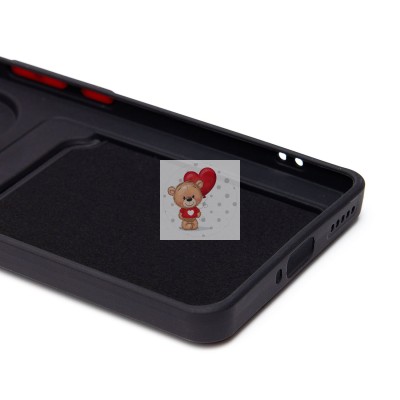 Чехол-накладка для Honor 200 Pro (черный) - SC337 с картхолдером