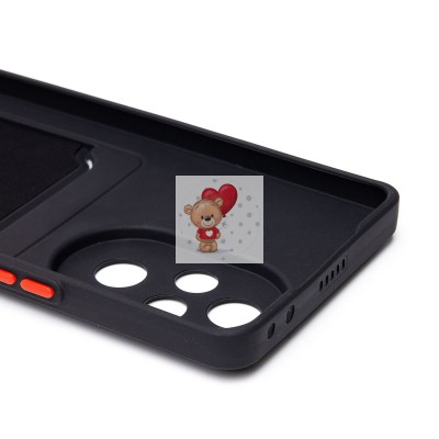 Чехол-накладка для Honor 200 Pro (черный) - SC337 с картхолдером