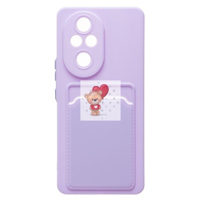 Чехол-накладка для Honor 200 Pro (светло-фиолетовый) - SC337 с картхолдером Чехол-накладка для Honor 200 Pro (светло-фиолетовый) - SC337 с картхолдером