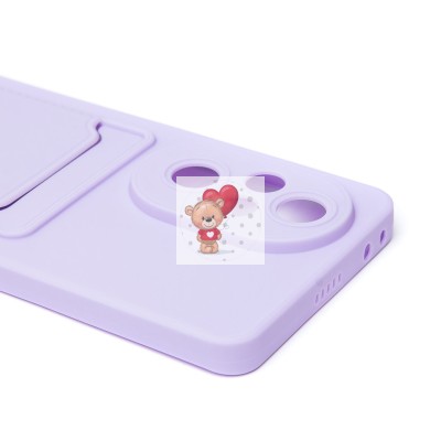 Чехол-накладка для Honor 200 Pro (светло-фиолетовый) - SC337 с картхолдером