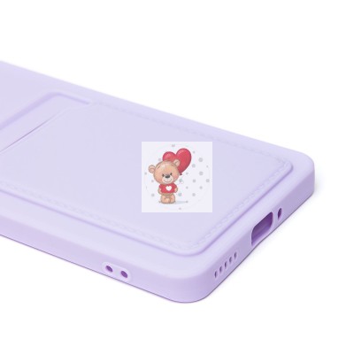 Чехол-накладка для Honor 200 Pro (светло-фиолетовый) - SC337 с картхолдером