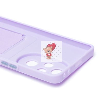 Чехол-накладка для Honor 200 Pro (светло-фиолетовый) - SC337 с картхолдером