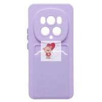 Чехол-накладка для Honor Magic 6 Pro (светло-фиолетовый) - SC337 с картхолдером Чехол-накладка для Honor Magic 6 Pro (светло-фиолетовый) - SC337 с картхолдером