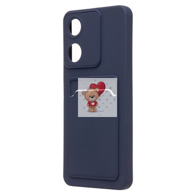 Чехол-накладка для Honor X5 Plus (темно-синий) - SC337 с картхолдером