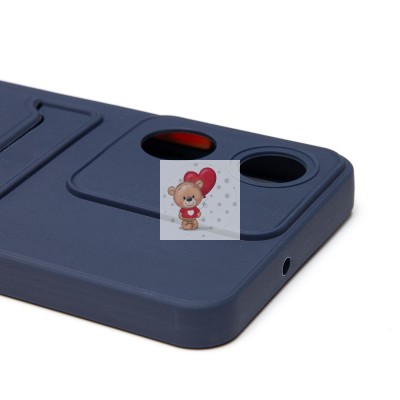 Чехол-накладка для Honor X5 Plus (темно-синий) - SC337 с картхолдером