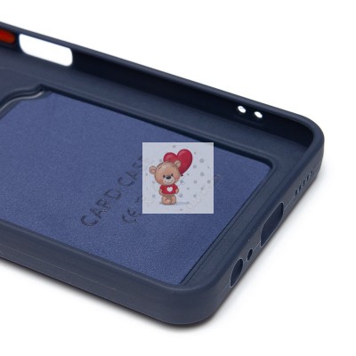 Чехол-накладка для Huawei Honor X5b (темно-синий) - SC337 с картхолдером