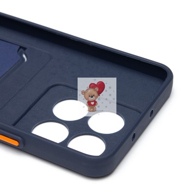 Чехол-накладка для Huawei Honor X5b (темно-синий) - SC337 с картхолдером