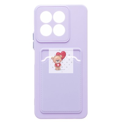 Чехол-накладка для Huawei Honor X5b (светло-фиолетовый) - SC337 с картхолдером Чехол-накладка для Huawei Honor X5b (светло-фиолетовый) - SC337 с картхолдером