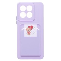 Чехол-накладка для Honor X6b (светло-фиолетовый) - SC337 с картхолдером