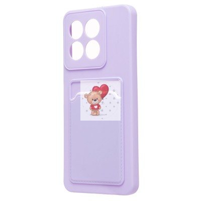 Чехол-накладка для Honor X6b (светло-фиолетовый) - SC337 с картхолдером