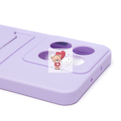 Чехол-накладка для Honor X6b (светло-фиолетовый) - SC337 с картхолдером