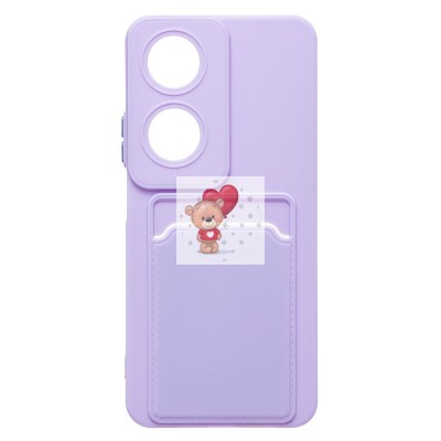 Чехол-накладка для Honor X7b 5G (светло-фиолетовый) - SC337 с картхолдером Чехол-накладка для Honor X7b 5G (светло-фиолетовый) - SC337 с картхолдером