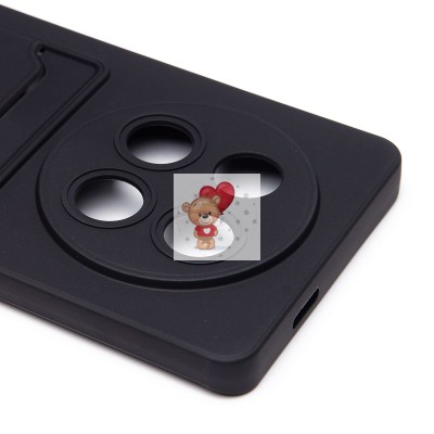 Чехол-накладка для Honor X9c (черный) - SC337 с картхолдером