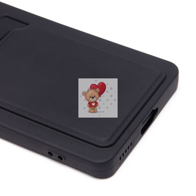 Чехол-накладка для Honor X9c (черный) - SC337 с картхолдером