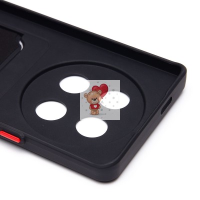 Чехол-накладка для Honor X9c (черный) - SC337 с картхолдером