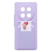 Чехол-накладка для Honor X9c (светло-фиолетовый) - SC337 с картхолдером