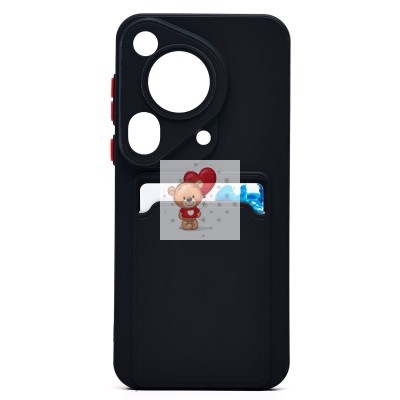 Чехол-накладка для Huawei Pura 70 Ultra Global (черный) - SC337 с картхолдером Чехол-накладка для Huawei Pura 70 Ultra Global (черный) - SC337 с картхолдером