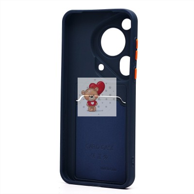 Чехол-накладка для Huawei Pura 70 Ultra Global (темно-синий) - SC337 с картхолдером