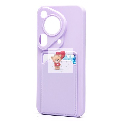 Чехол-накладка для Huawei Pura 70 Ultra Global (светло-фиолетовый) - SC337 с картхолдером