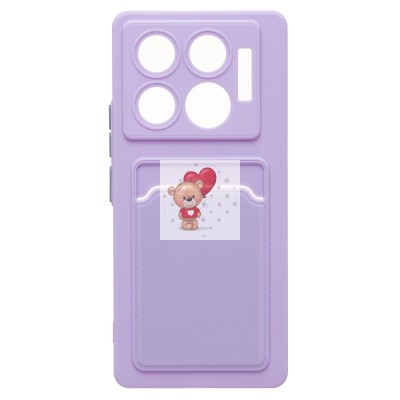 Чехол-накладка для Infinix GT 20 Pro (светло-фиолетовый) - SC337 с картхолдером