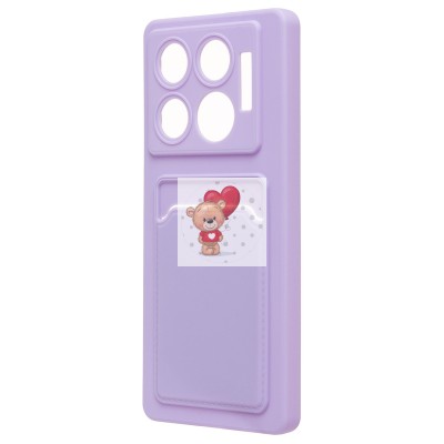 Чехол-накладка для Infinix GT 20 Pro (светло-фиолетовый) - SC337 с картхолдером Чехол-накладка для Infinix GT 20 Pro (светло-фиолетовый) - SC337 с картхолдером