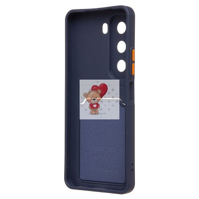 Чехол-накладка для Infinix Hot 50 4G (темно-синий) - SC337 с картхолдером