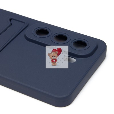 Чехол-накладка для Infinix Hot 50 4G (темно-синий) - SC337 с картхолдером