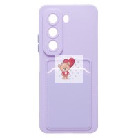 Чехол-накладка для Infinix Hot 50 4G (светло-фиолетовый) - SC337 с картхолдером