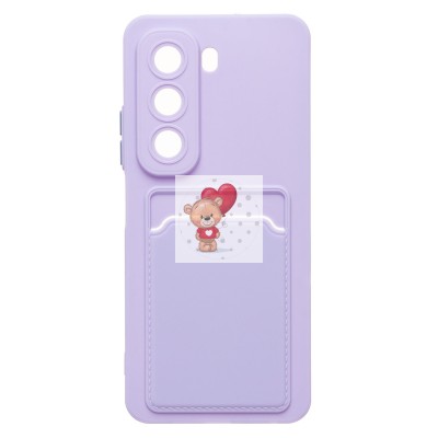 Чехол-накладка для Infinix Hot 50 4G (светло-фиолетовый) - SC337 с картхолдером Чехол-накладка для Infinix Hot 50 4G (светло-фиолетовый) - SC337 с картхолдером