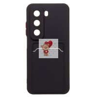 Чехол-накладка для Infinix Hot 50 5G (черный) - SC337 с картхолдером