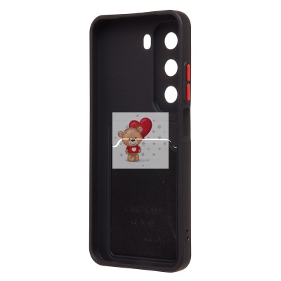 Чехол-накладка для Infinix Hot 50 5G (черный) - SC337 с картхолдером