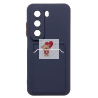 Чехол-накладка для Infinix Hot 50 5G (темно-синий) - SC337 с картхолдером