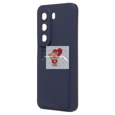 Чехол-накладка для Infinix Hot 50 5G (темно-синий) - SC337 с картхолдером