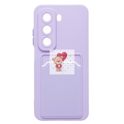 Чехол-накладка для Infinix Hot 50 5G (светло-фиолетовый) - SC337 с картхолдером Чехол-накладка для Infinix Hot 50 5G (светло-фиолетовый) - SC337 с картхолдером