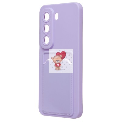 Чехол-накладка для Infinix Hot 50 5G (светло-фиолетовый) - SC337 с картхолдером